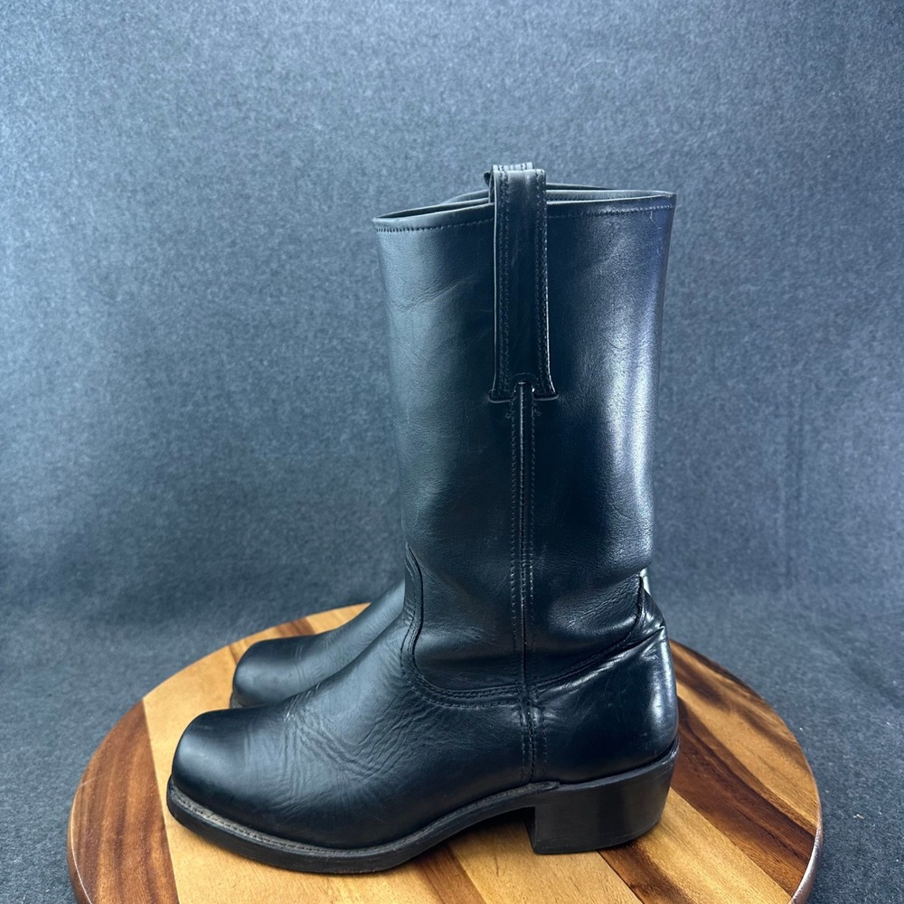 Mens Frye Cavalry 12L 87410 Black Leather Pull On Boots Size 8.5 M USA Made - Picture 6 of 10